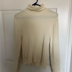 Zara Cream Turtle Neck Shirt XL